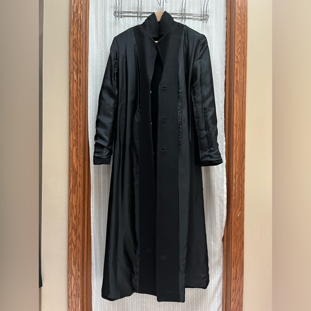 Calvin Klein collection wool cashmere long coat Size 6 - Picture 2 of 10